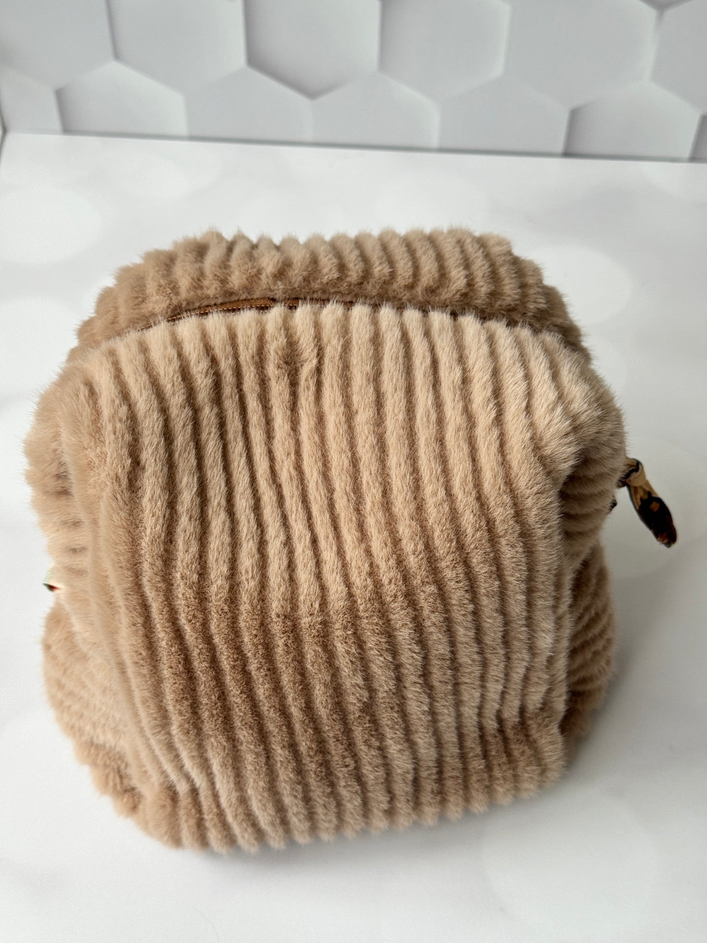 Plushy Brown makeup Bag