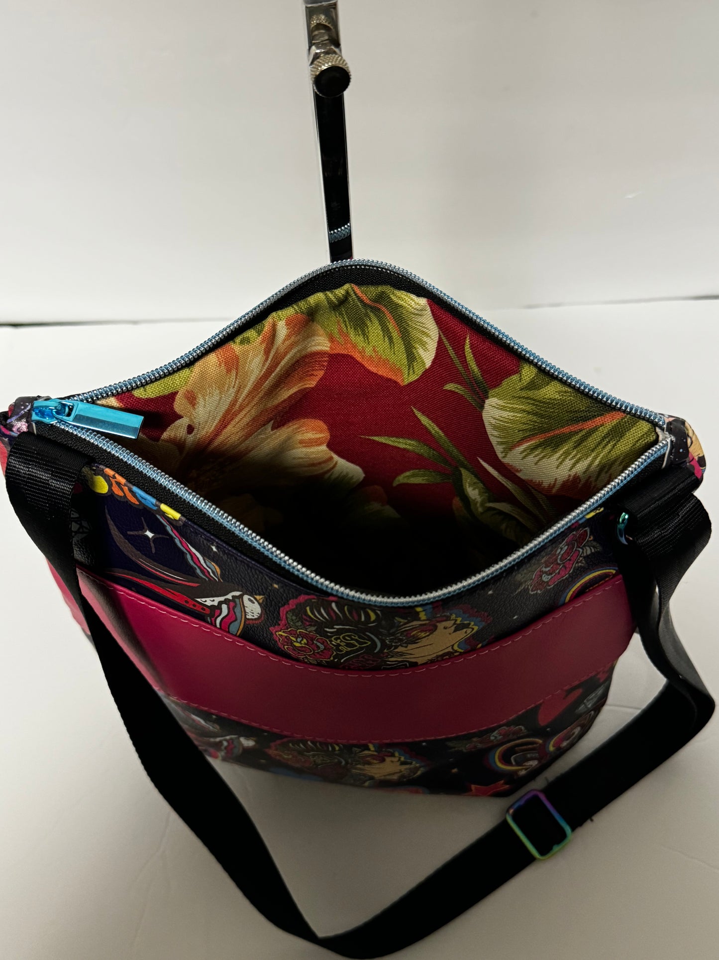 TRIPLE ZIPPER CROSSBODY BAG