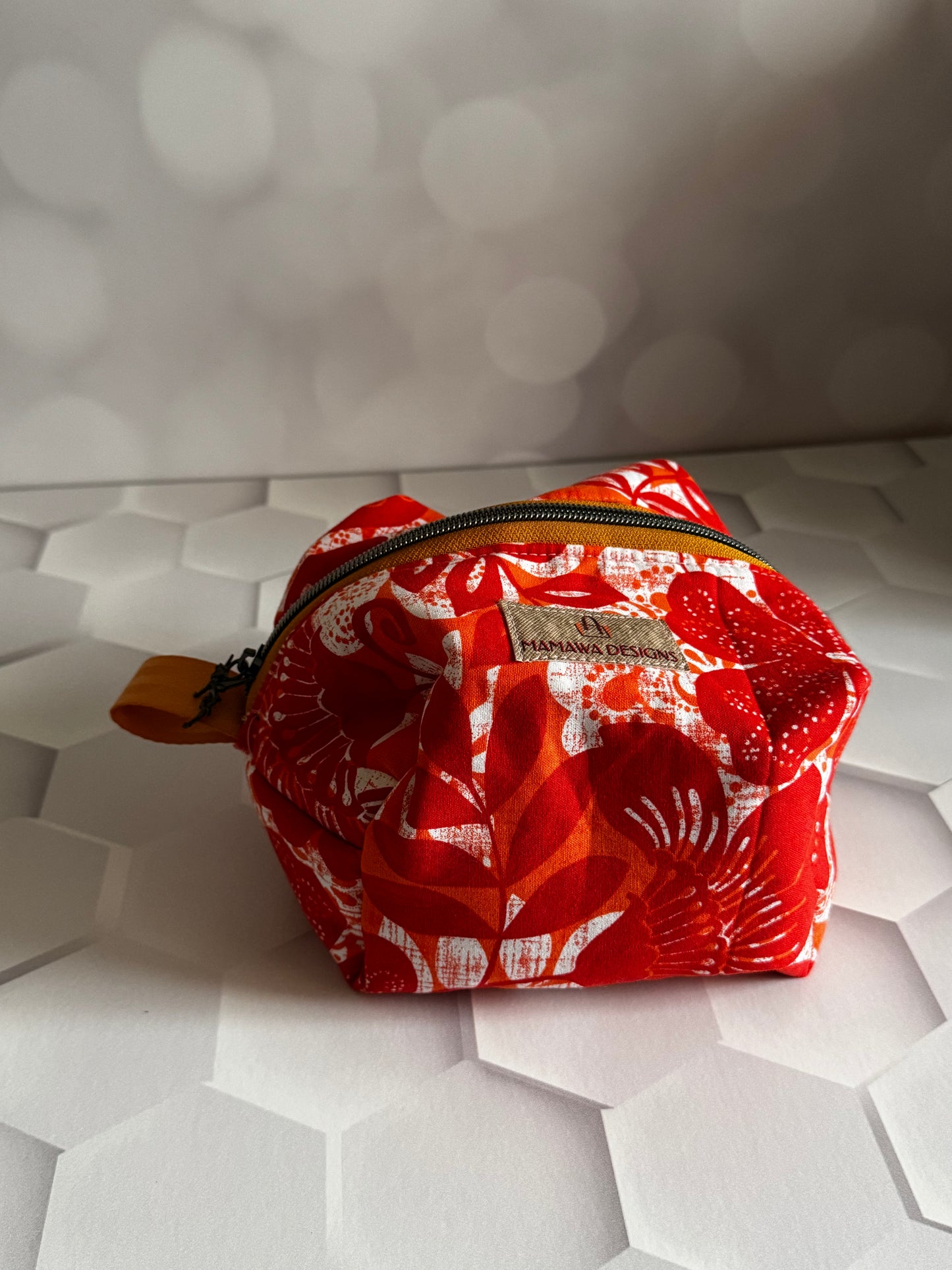 ORANGE LEAF MAKEUP BAG
