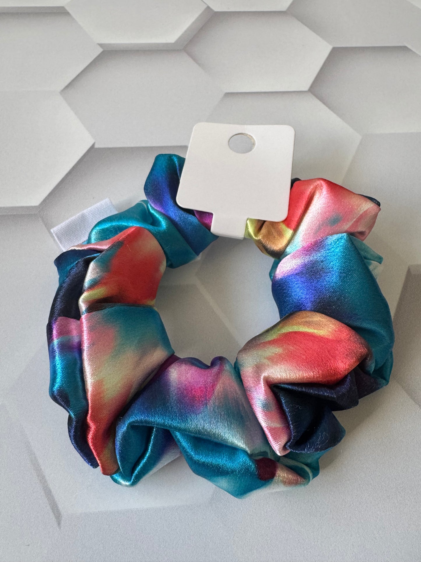 RAINBOW SILK SCRUNCHIE