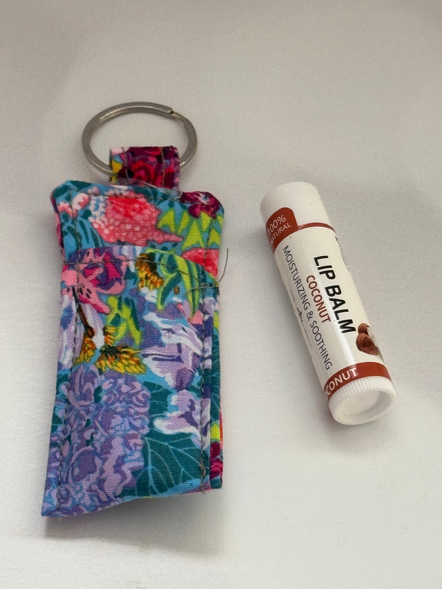 FLORAL 2 PRINT LIP BALM HOLDER/CHAPSTICK HOLDER