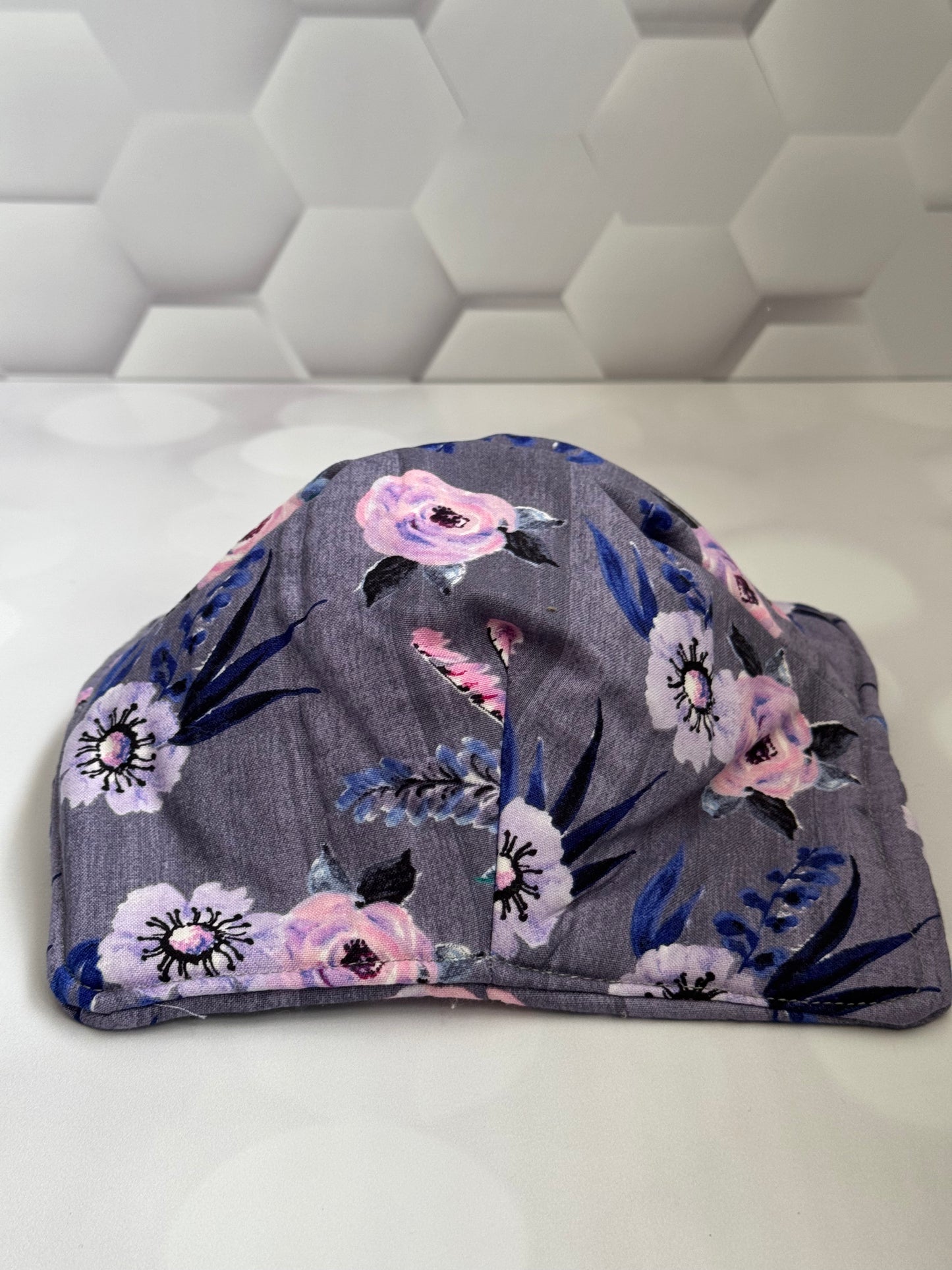 GRAY FLORAL BOWL COZY