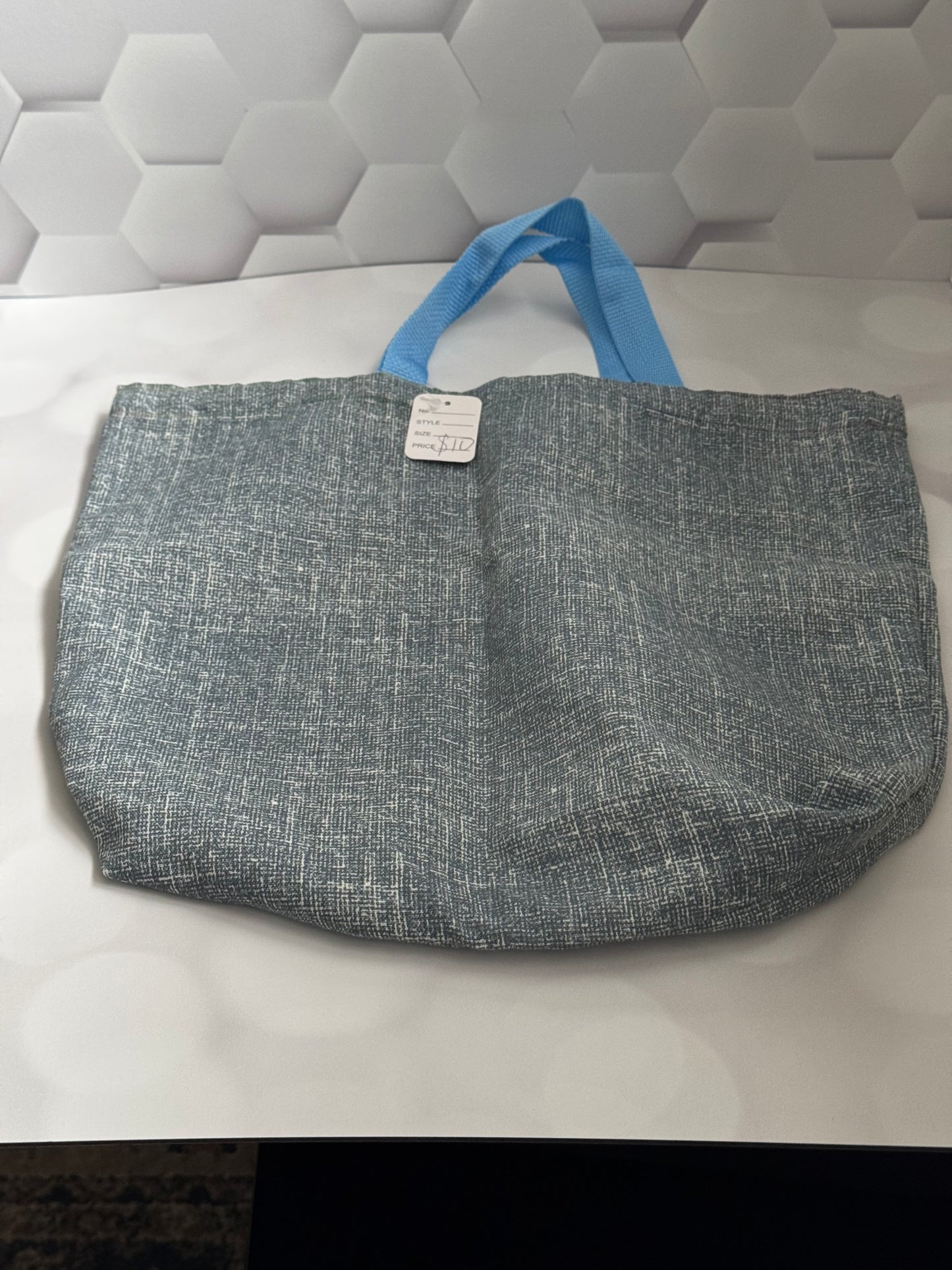 TEAL CANVAS GROCERY BAG