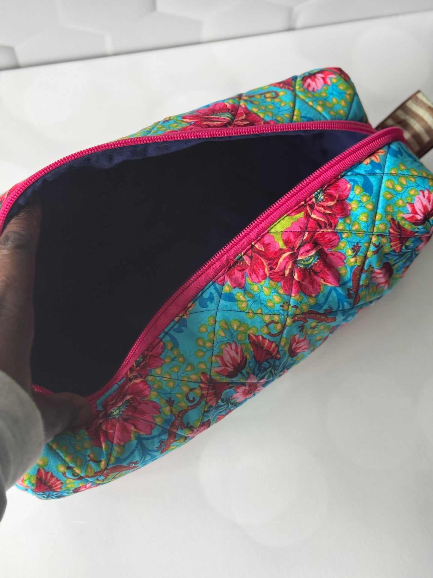 Rose pink hair tool bag