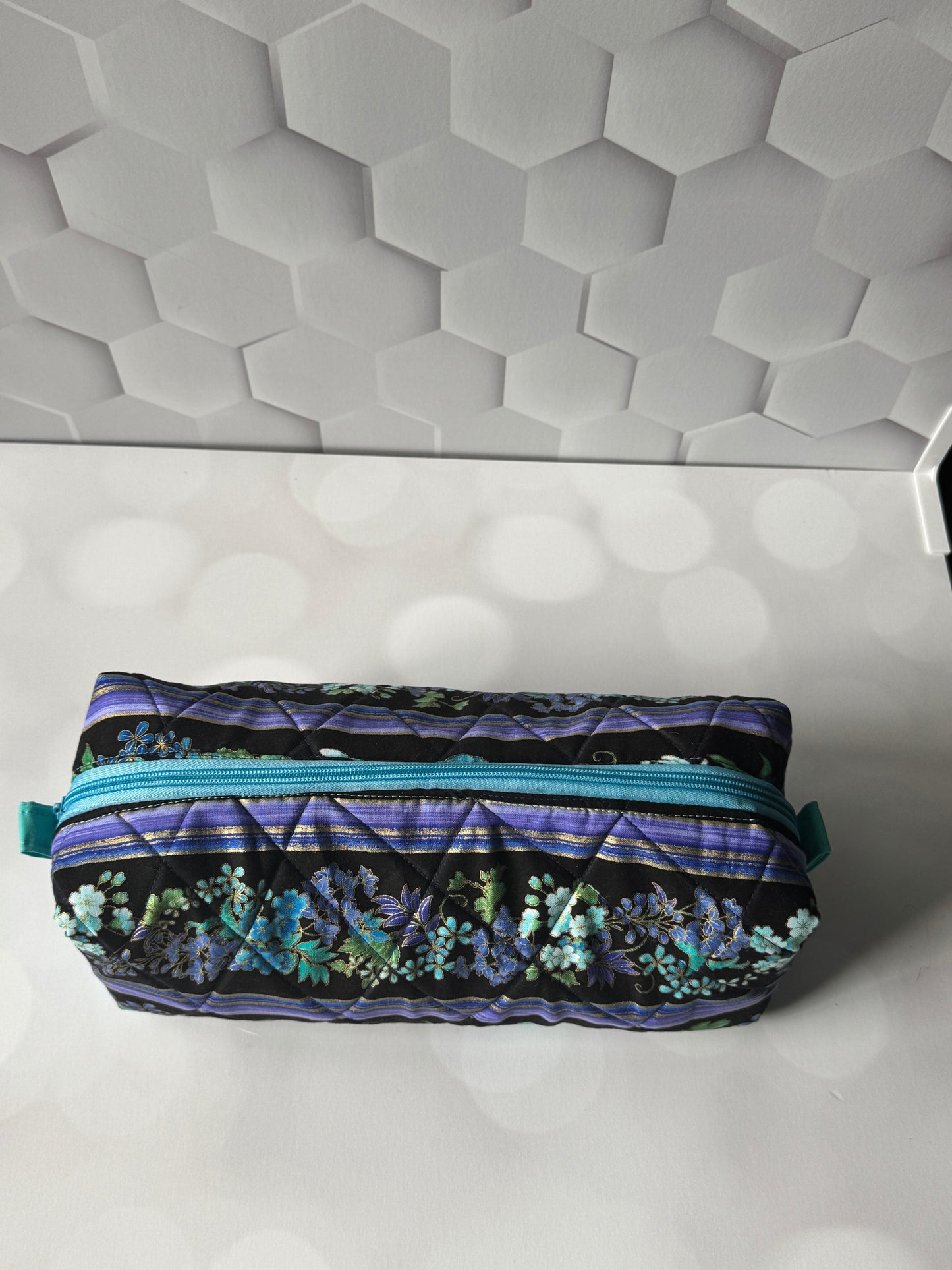Teal Rose Hair Tool Bag