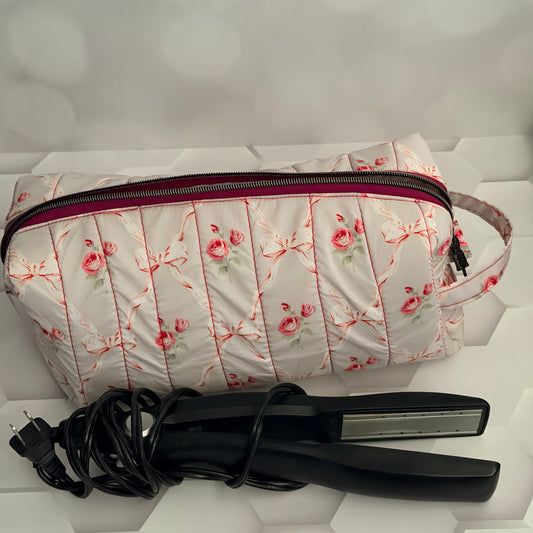Bow Rose Hair Tools Bag