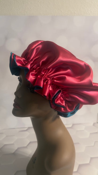 Teal / Hot Pink Bonnet