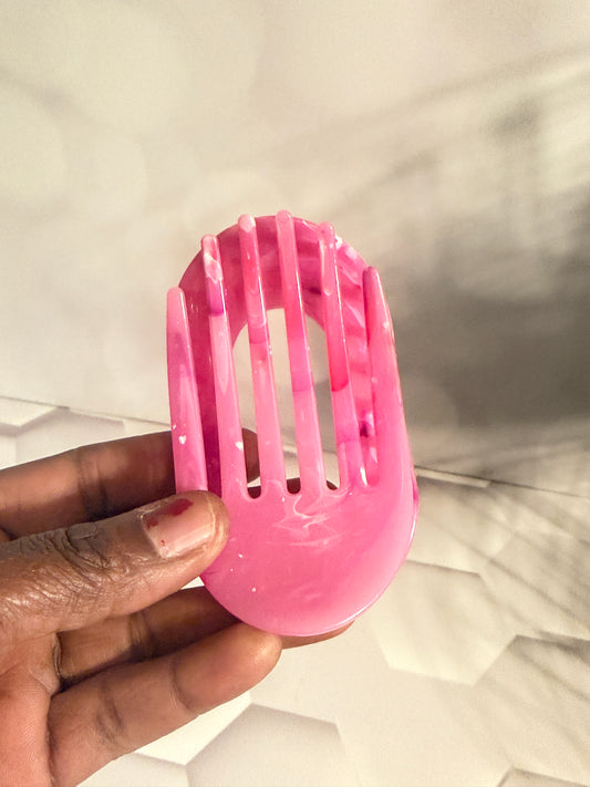 Bubblegum Pink Resin Claw Clip
