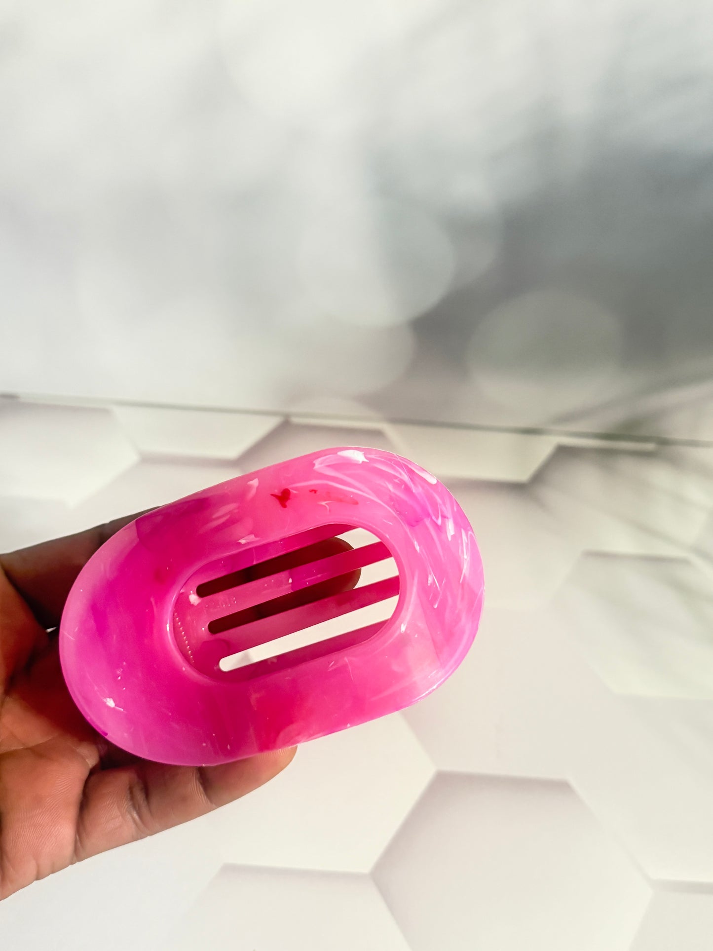 Bubblegum Pink Resin Claw Clip