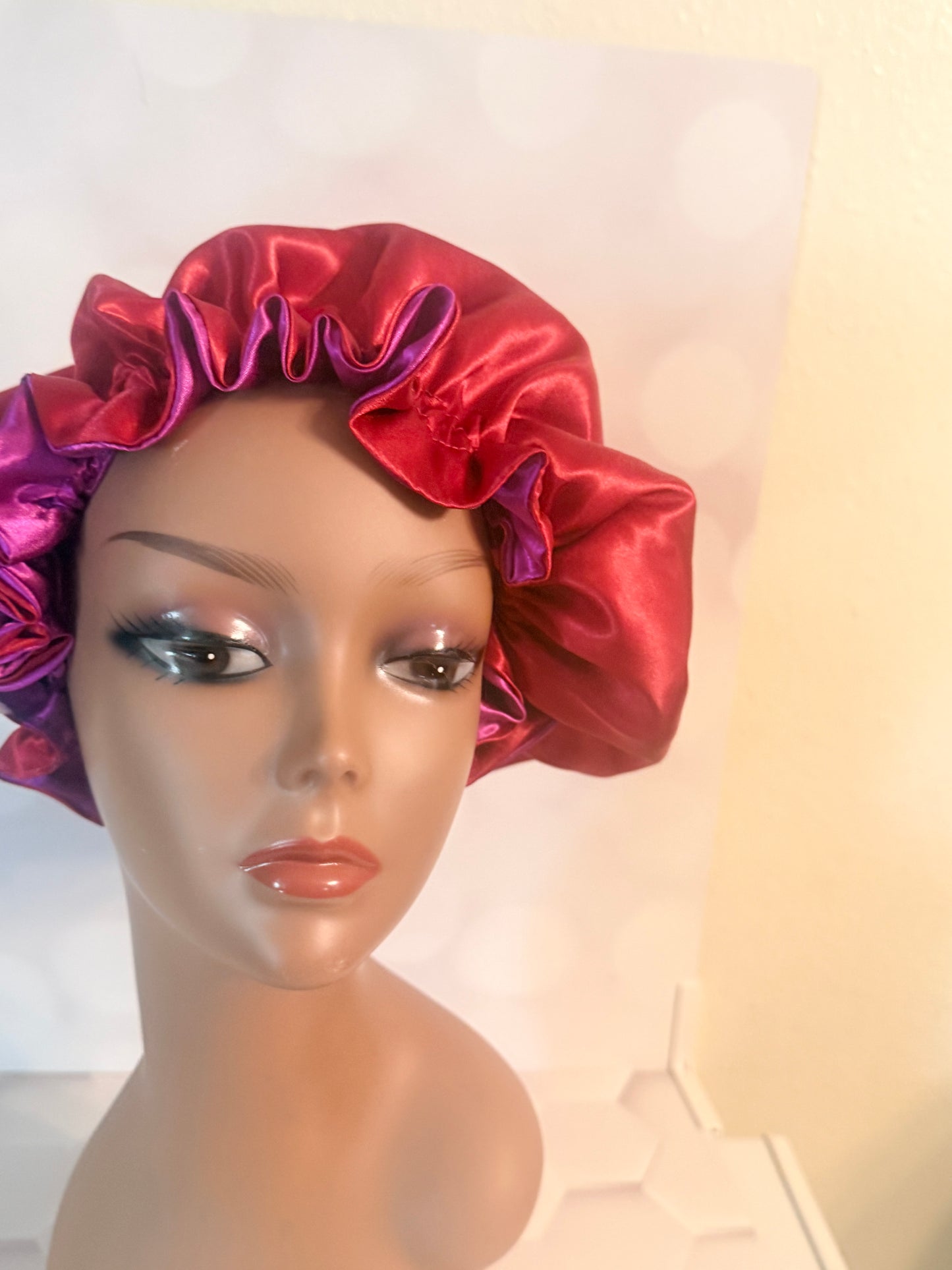 Satin Bonnet - Magenta Pink