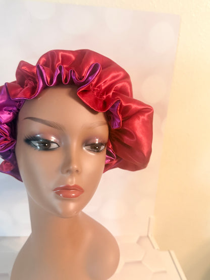 Satin Bonnet - Magenta Pink