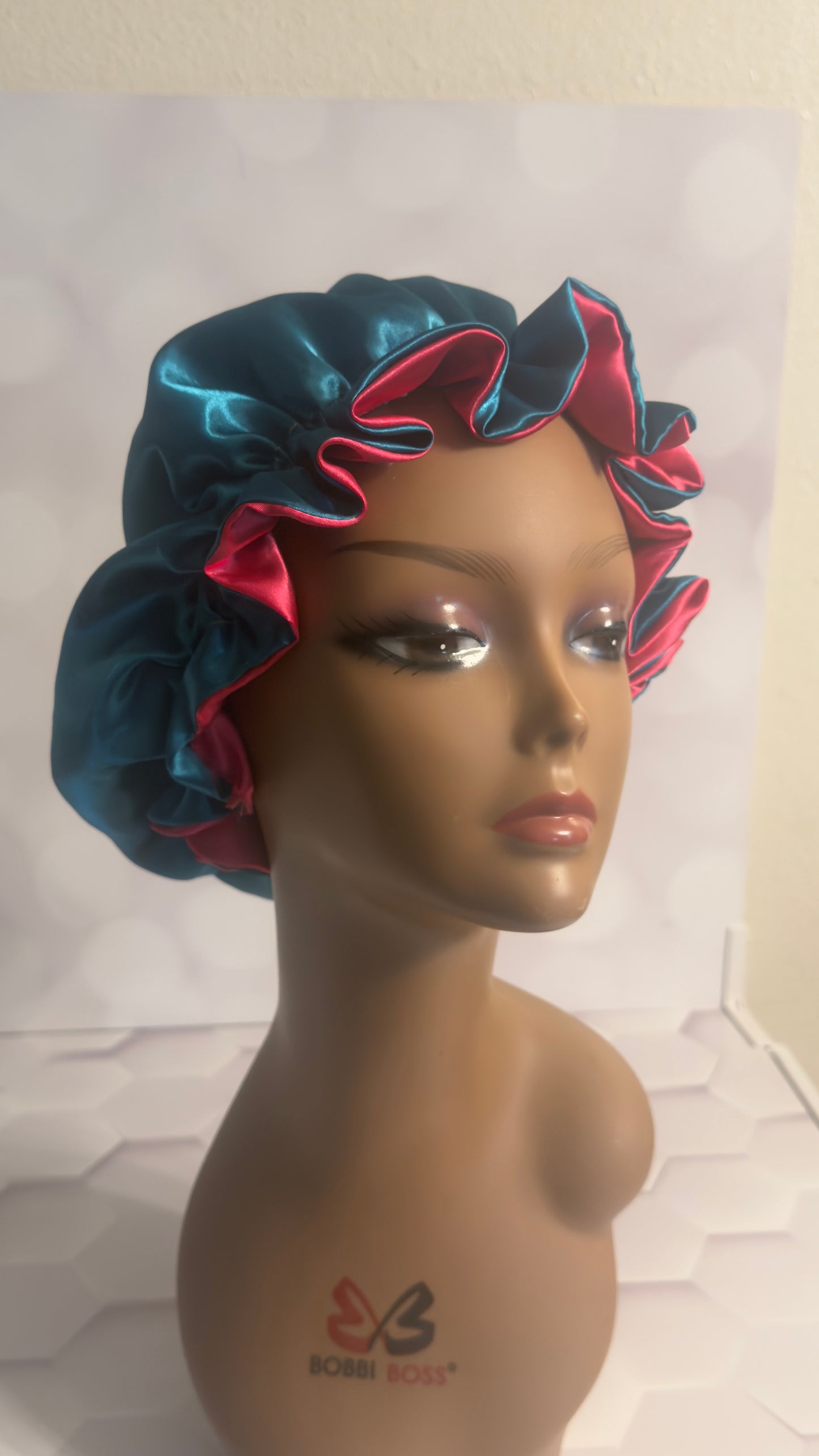 Teal / Hot Pink Bonnet