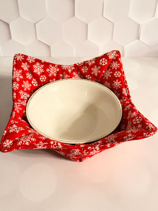 Red Snowflake Bowl Cozy