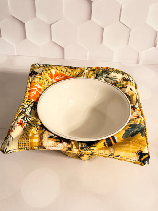 Bees Floral Bowl Cozy