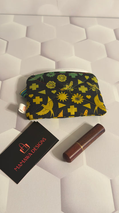🌿 Nature Vibes Quilted Coin Wallet