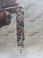 BROWN FLORAL KEYFOB WRISTLET