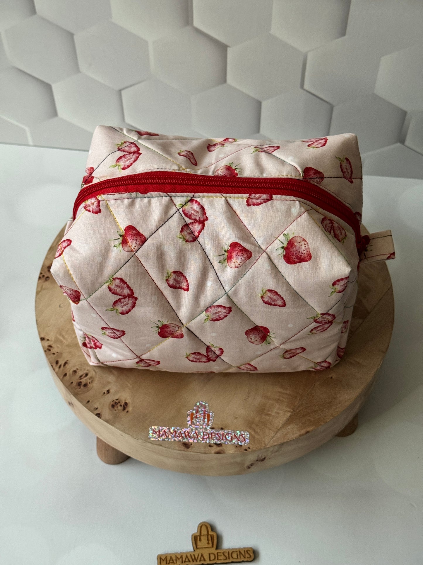 strawberry makeup Bag