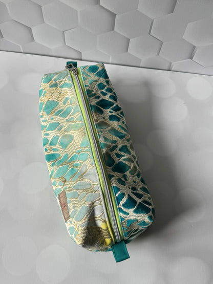Golden teal hair tool bag