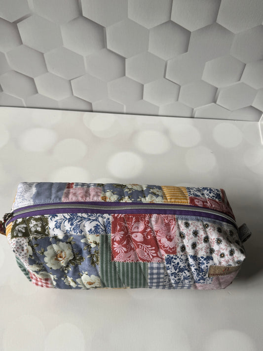 Patch work hair tool bag