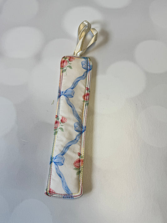 Blue Floral Bow BookMark