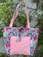 Pink Quilted Tote Bag