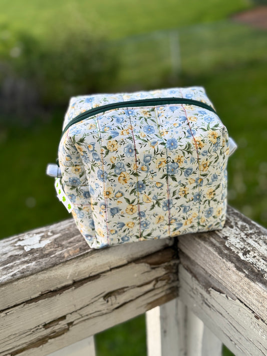 The Yellow Floral Makeup Bag