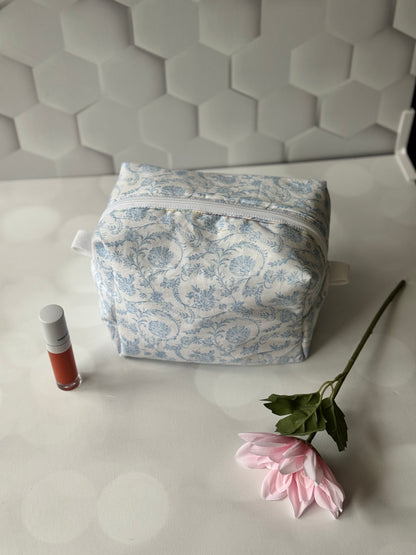 The Vintage Blue Makeup Bag