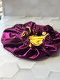 Plum/ Yellow Satin Bonnets